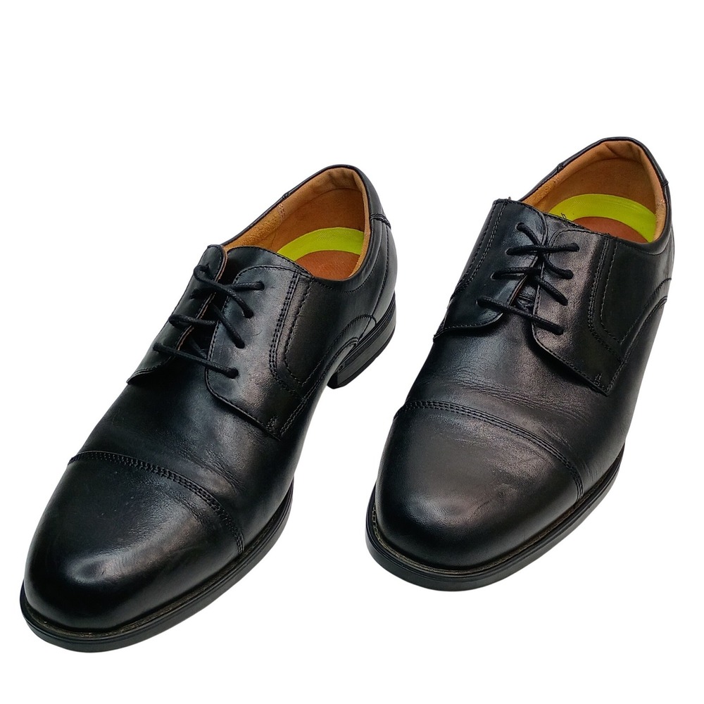 Florsheim 12138-001 Oxford Men Size 10.5D Black Leather Cap Toe Shoes
